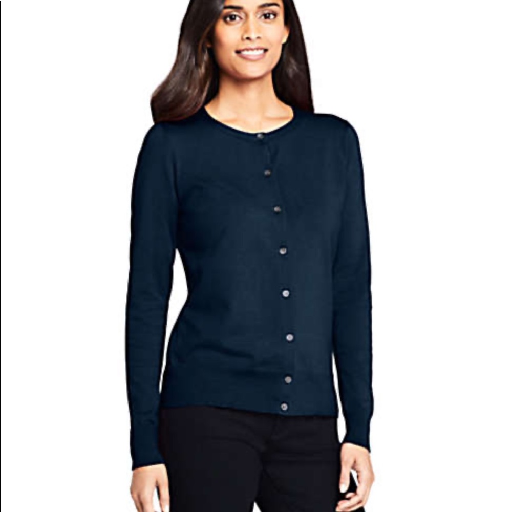 Lands End Supima Cotton Cardigan NWOT